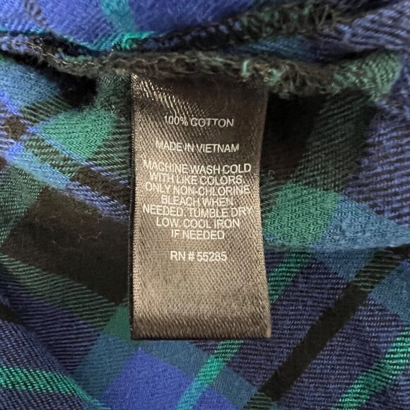 Express Womens Boyfriend Long Sleeve Button Down Top Multicolor Plaid size XXS - Picture 9 of 9